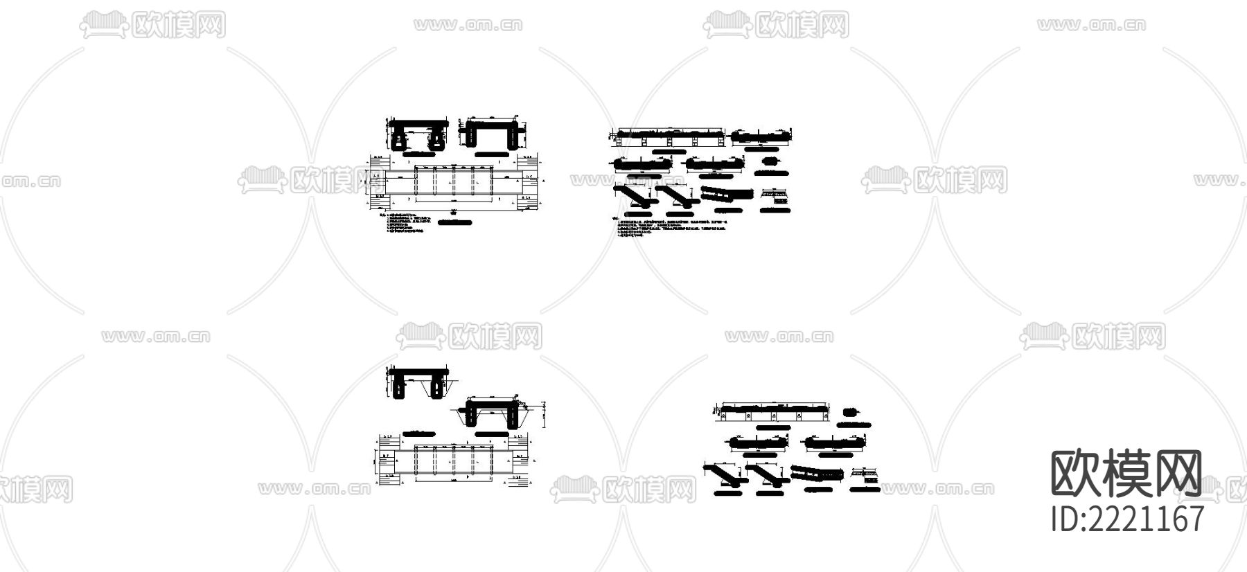 漫水桥cad大样图下载（渲染图5）