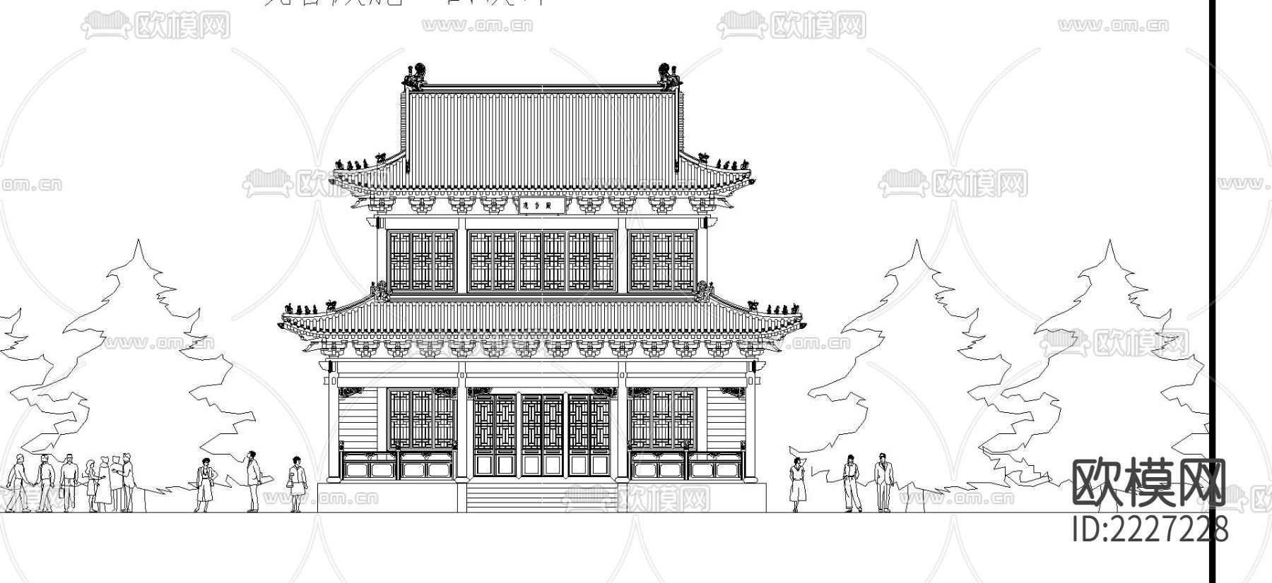 观音殿cad立面图