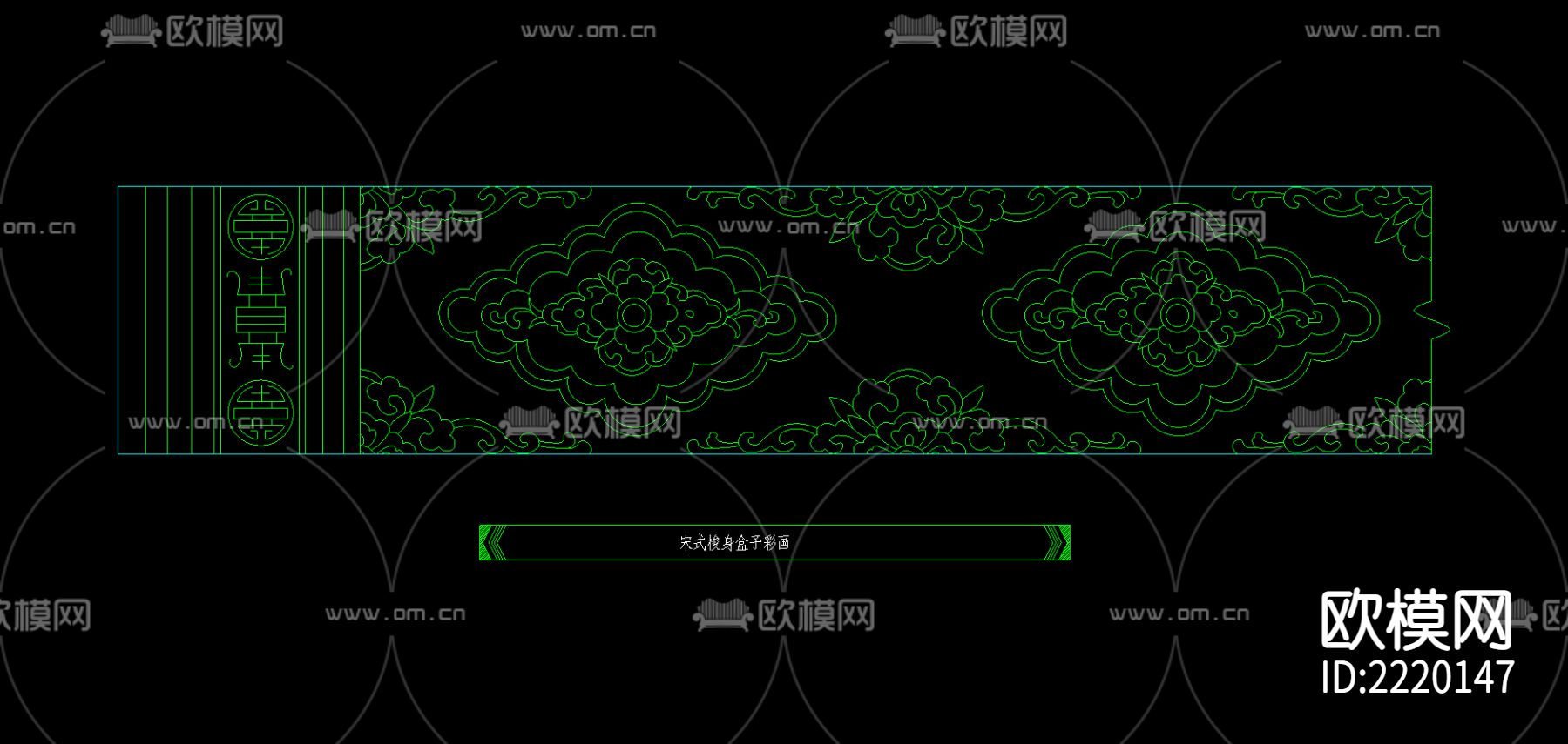 家装雕花CAD图库下载（渲染图8）