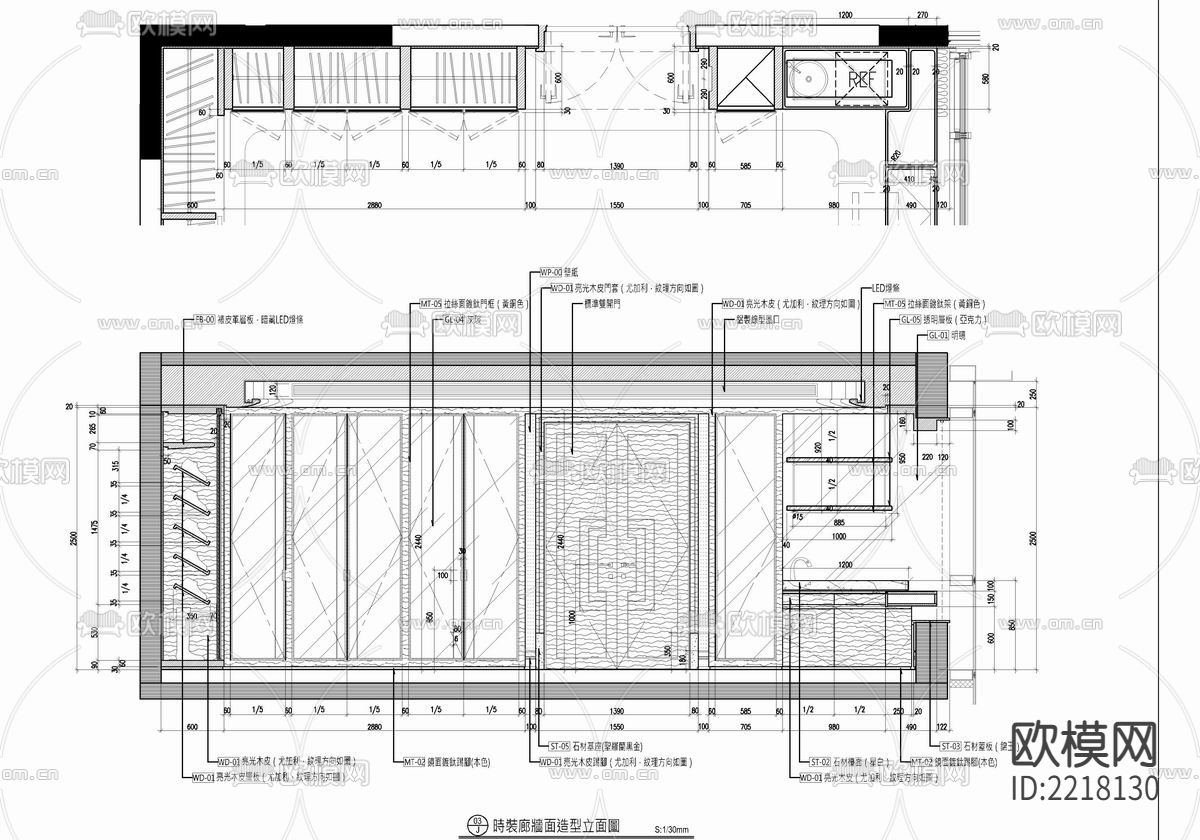400㎡别墅CAD施工图下载（渲染图4）
