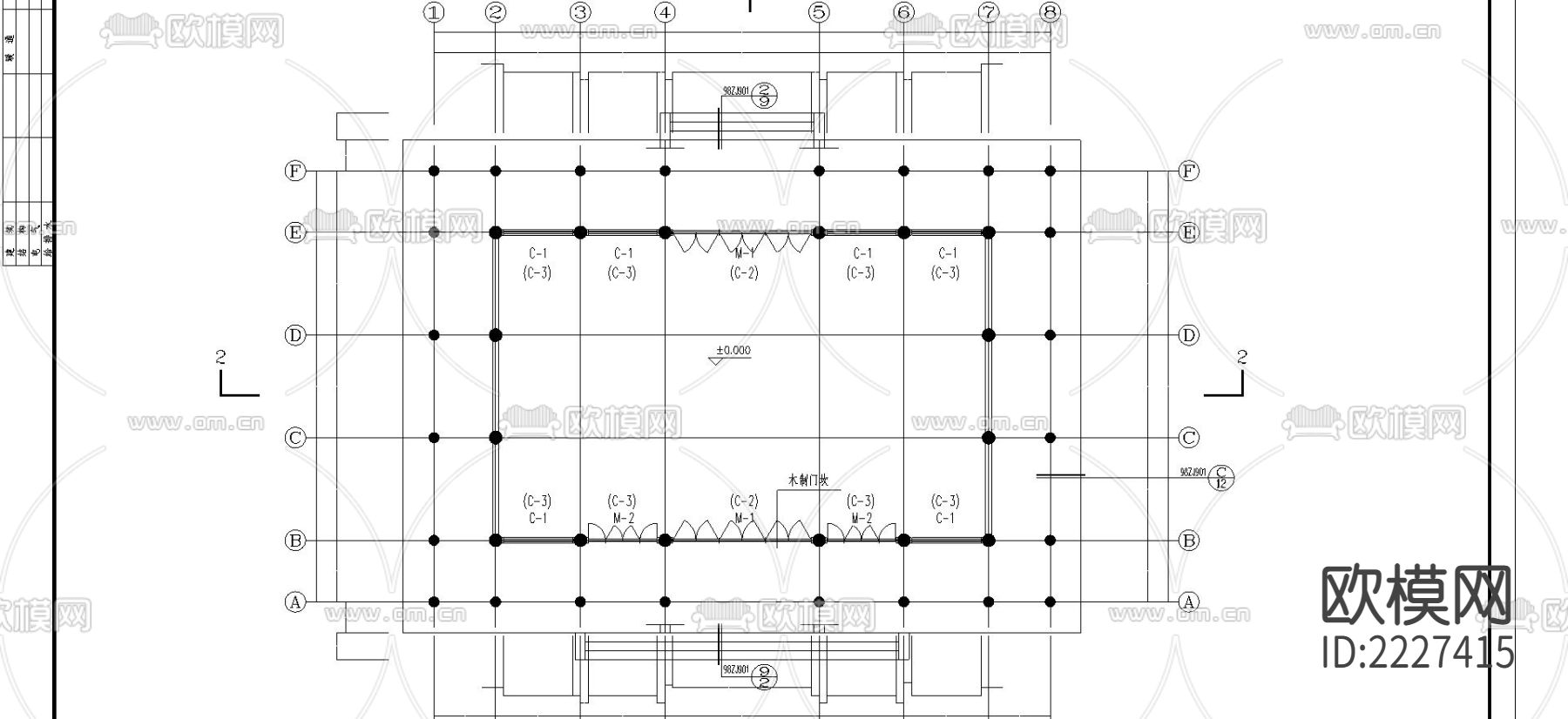 古建筑cad施工图下载（渲染图3）