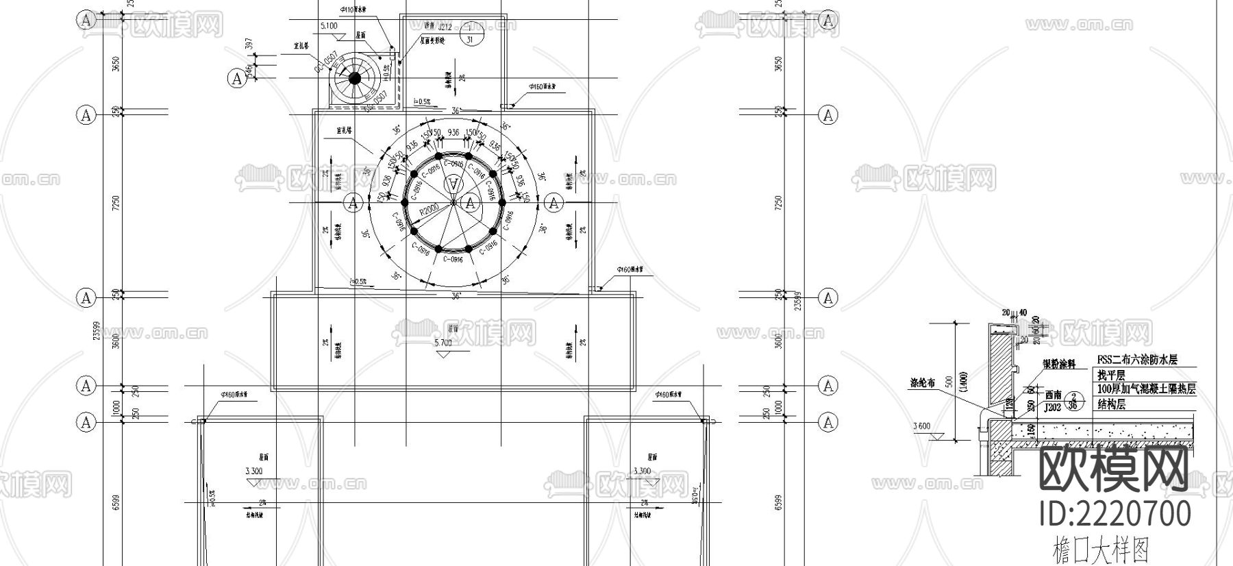 伊斯兰教清真寺CAD施工图下载（渲染图2）