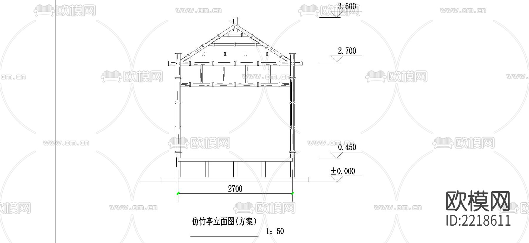 仿竹亭CAD节点大样下载（渲染图2）