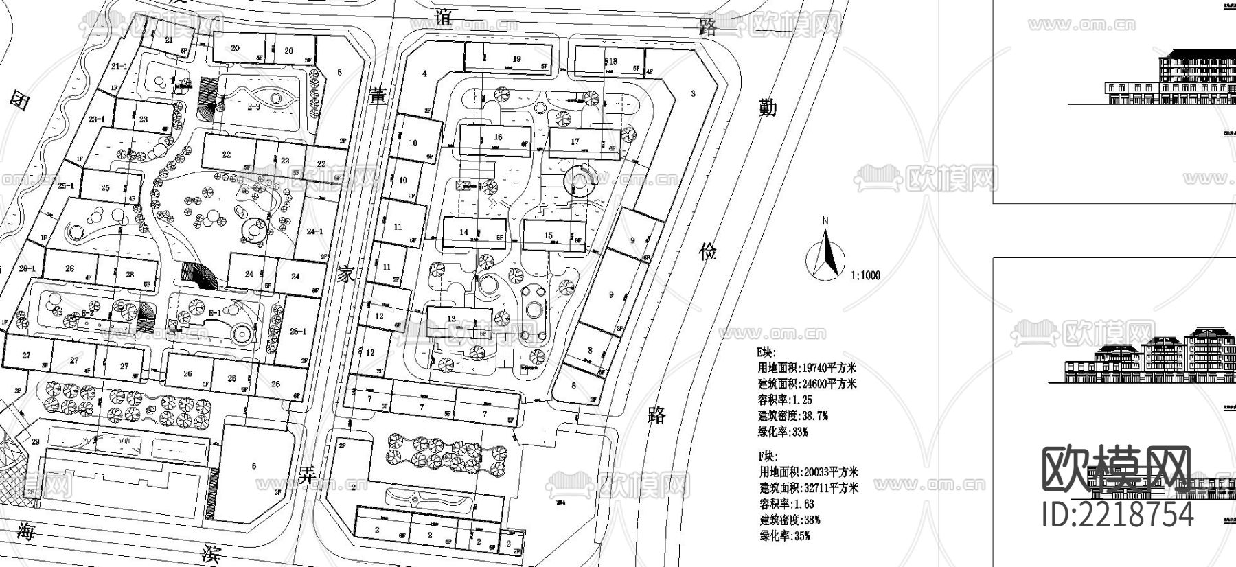 城市规划CAD施工图下载（渲染图1）
