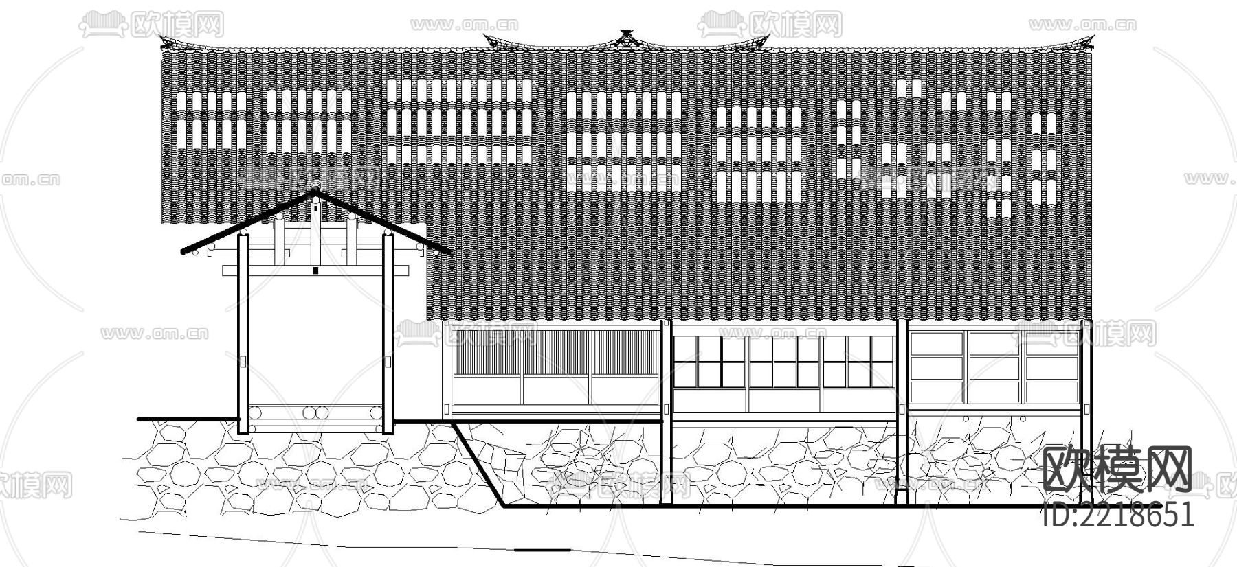 古建民居CAD节点大样下载（渲染图1）