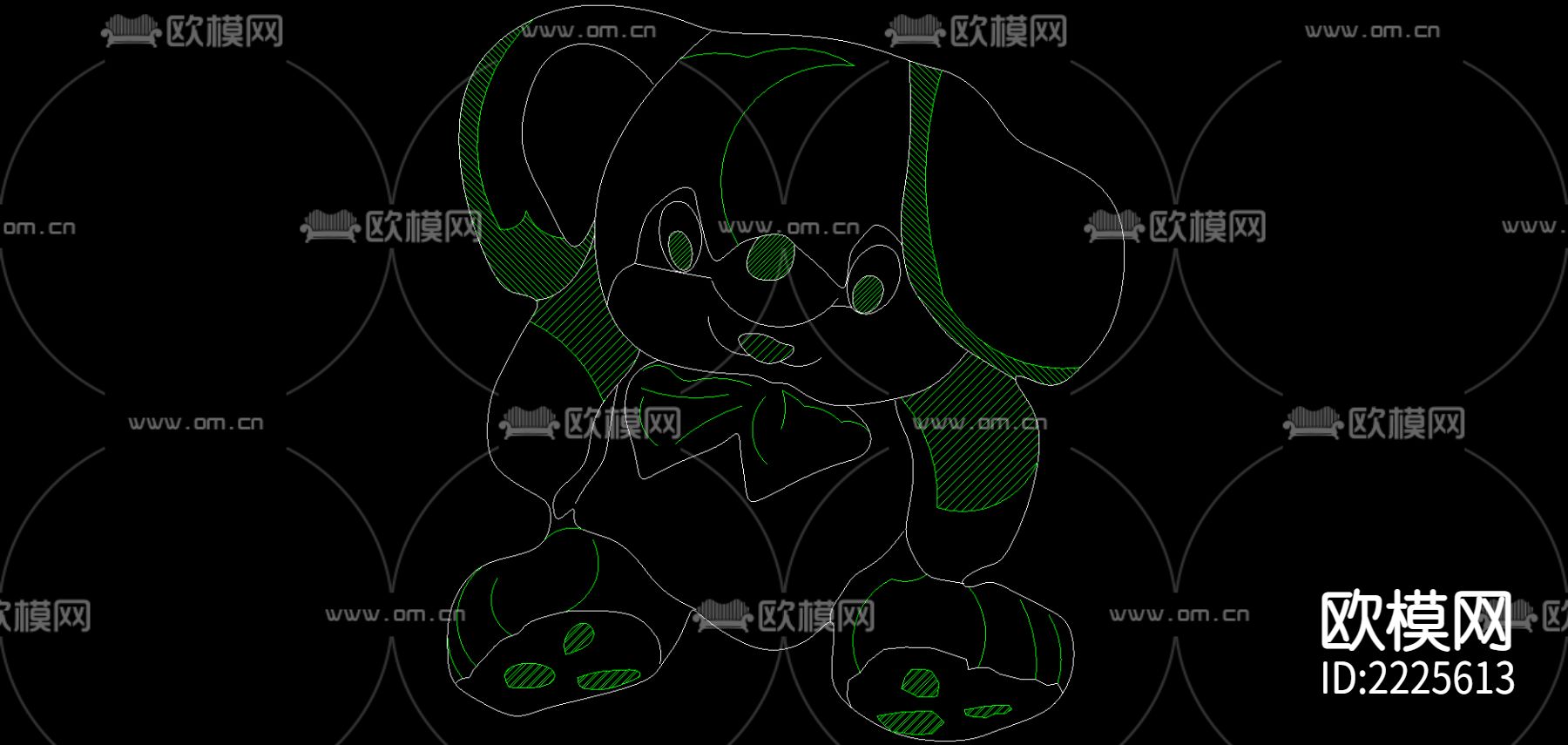 玩偶cad图库下载（渲染图4）
