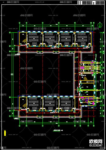 明德教学楼给排水CAD施工图下载（渲染图1）
