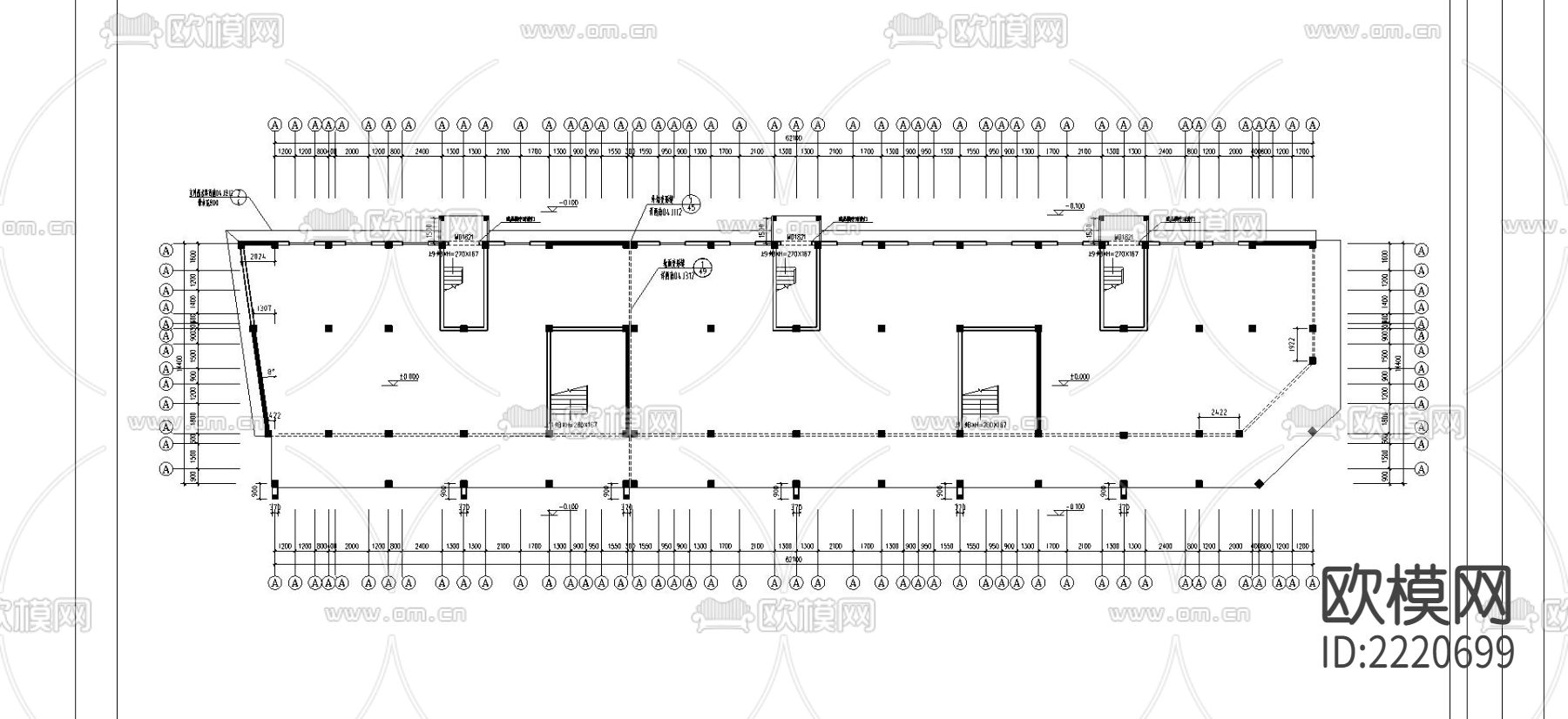 民居商住楼CAD施工图下载（渲染图5）