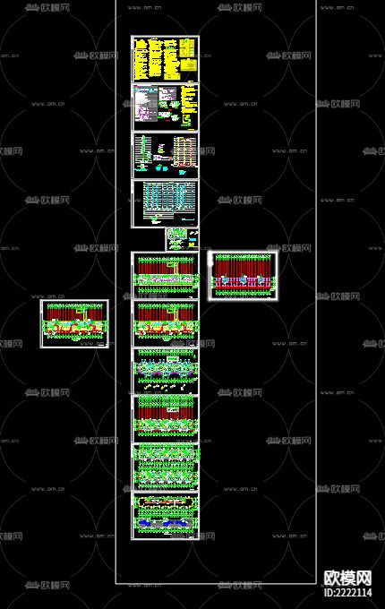 富园悦府7号楼给排水cad施工图下载（渲染图1）