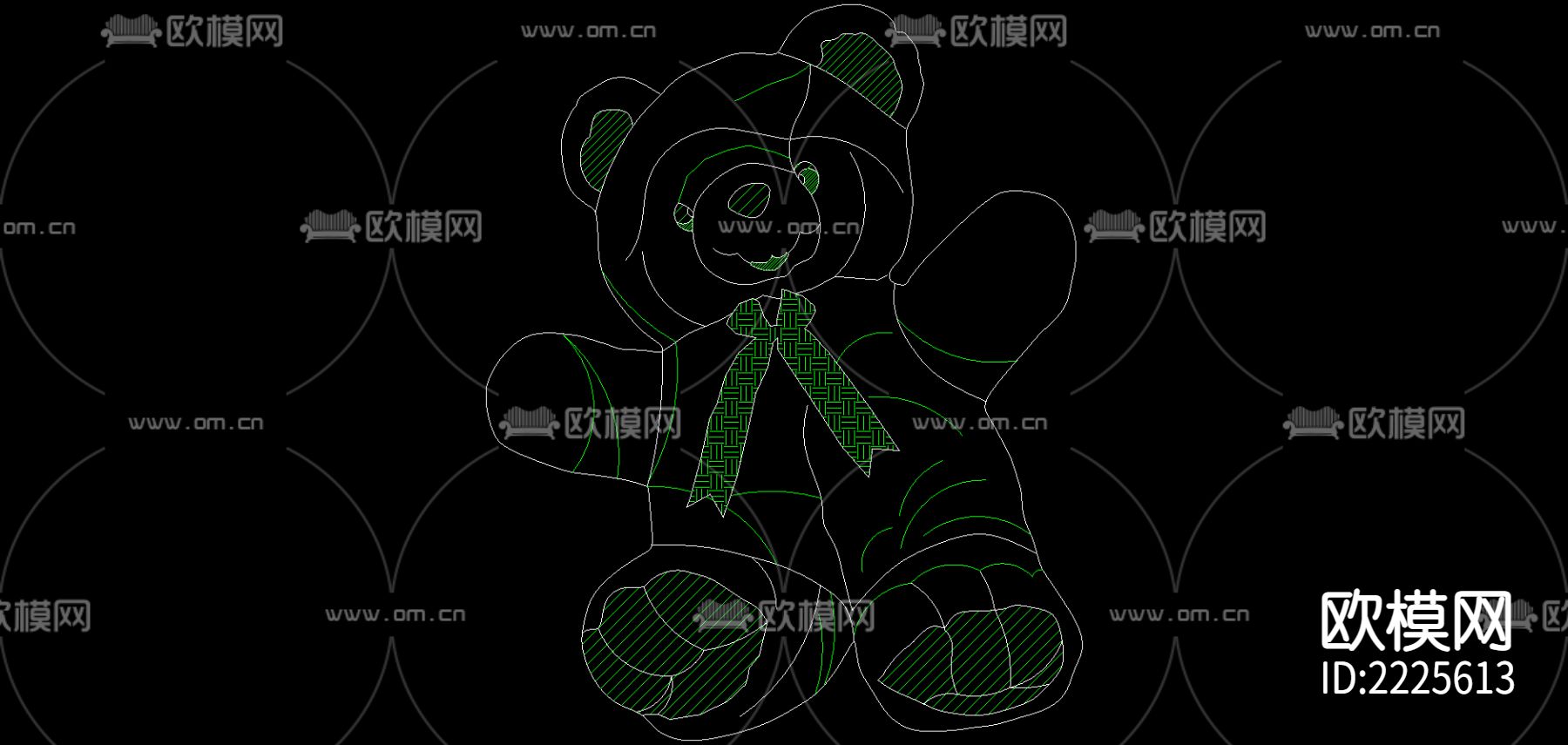 玩偶cad图库下载（渲染图6）