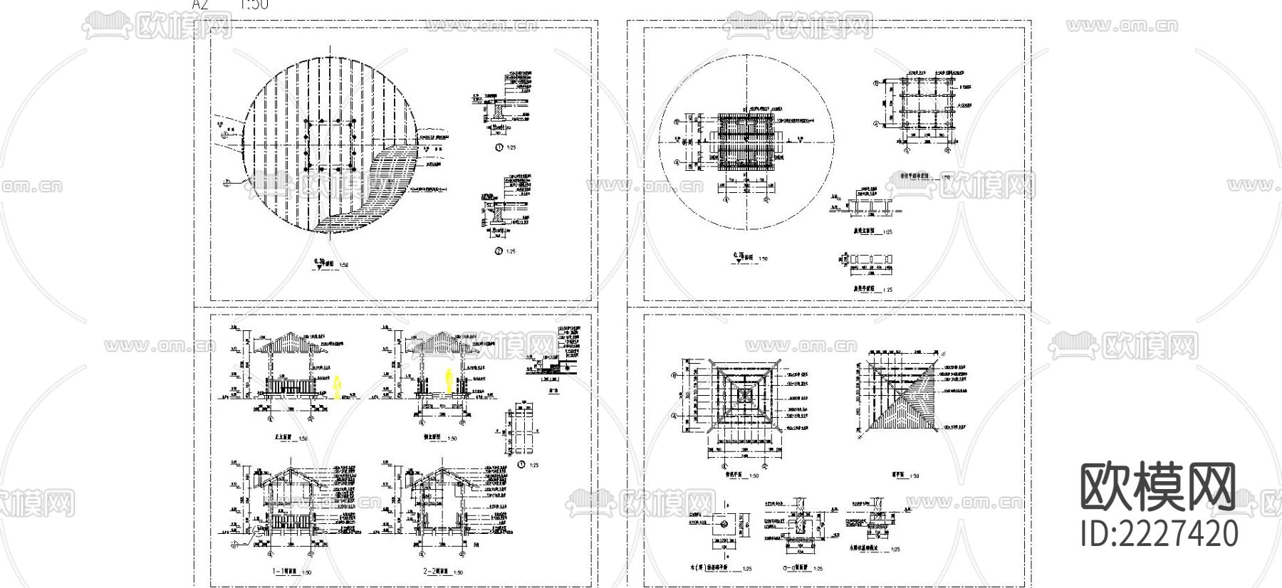 木亭cad大样图下载（渲染图4）