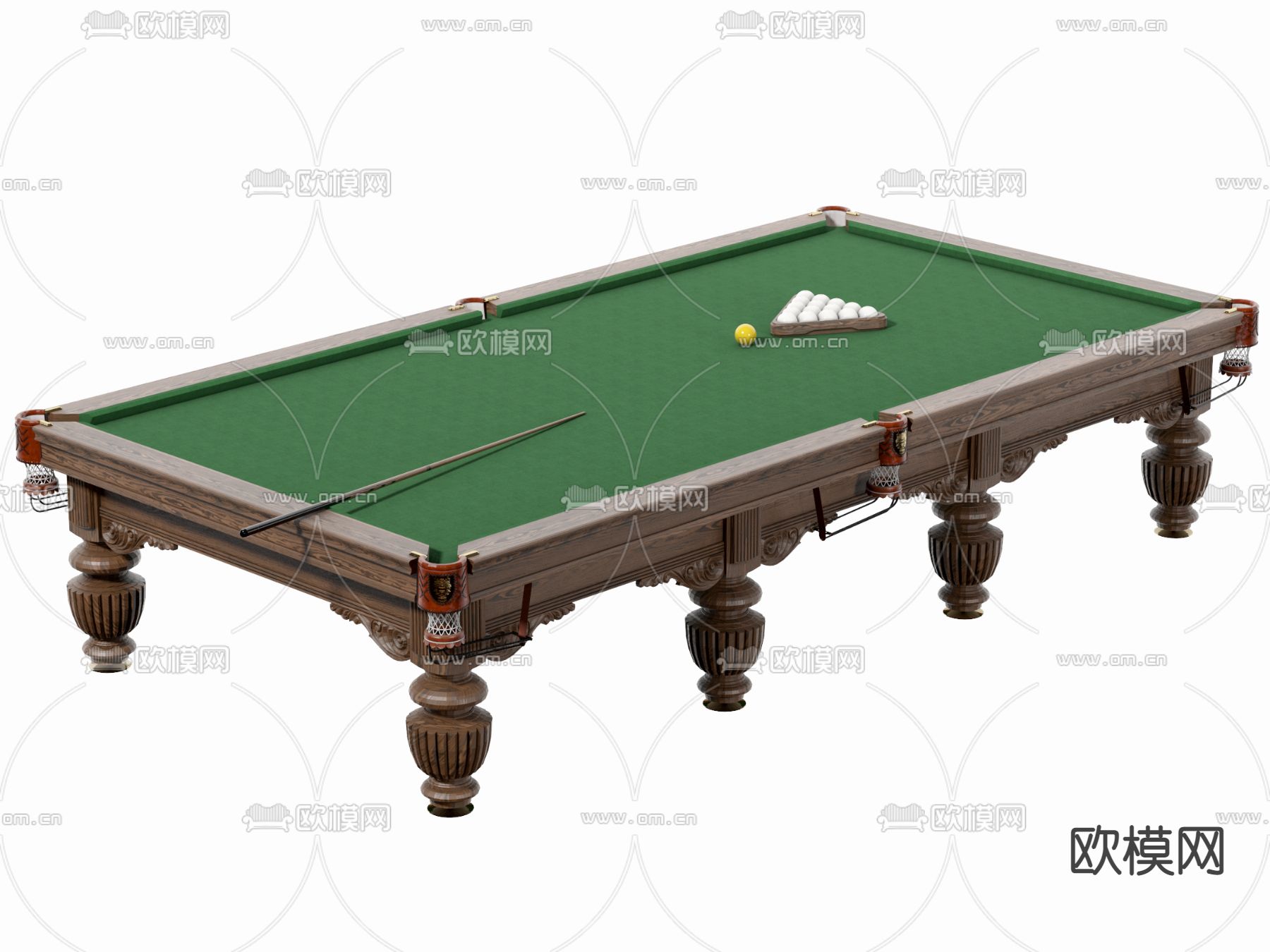 美式台球桌3d模型