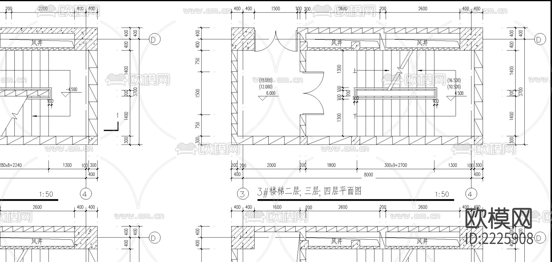 自动扶梯cad大样图下载（渲染图3）