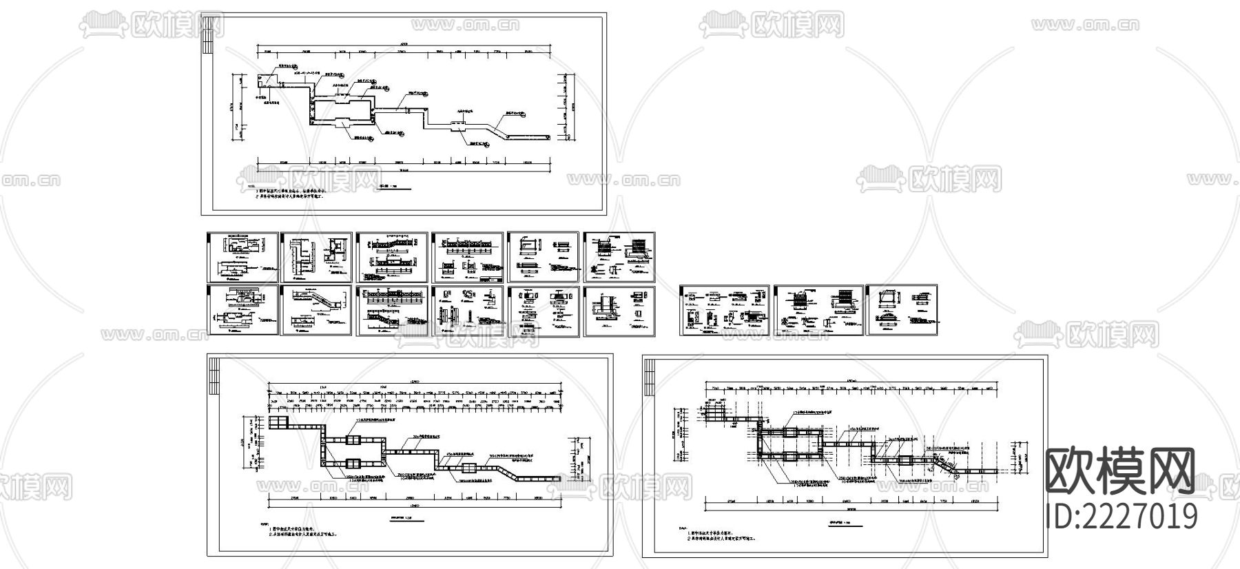 栈桥施工cad大样图下载（渲染图5）