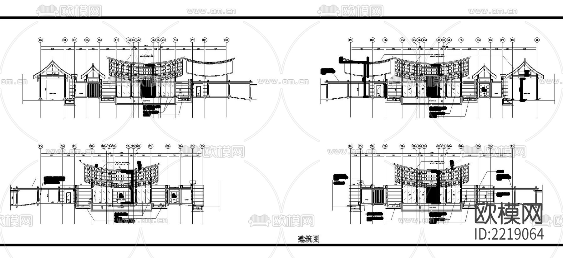 丽江怡榕庄建筑及结构图cad施工图下载（渲染图4）