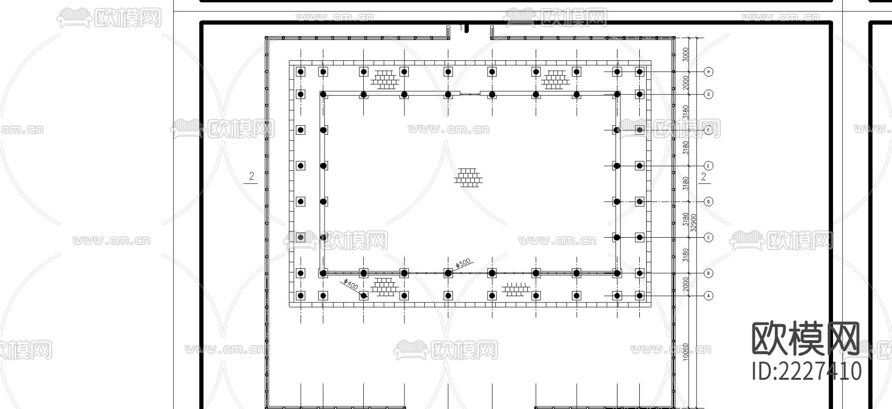 极普寺大雄宝殿cad施工图下载（渲染图2）