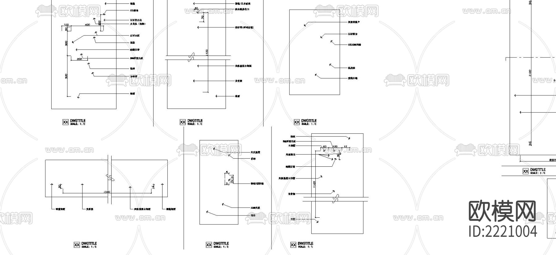 楼层cad节点大样下载（渲染图1）