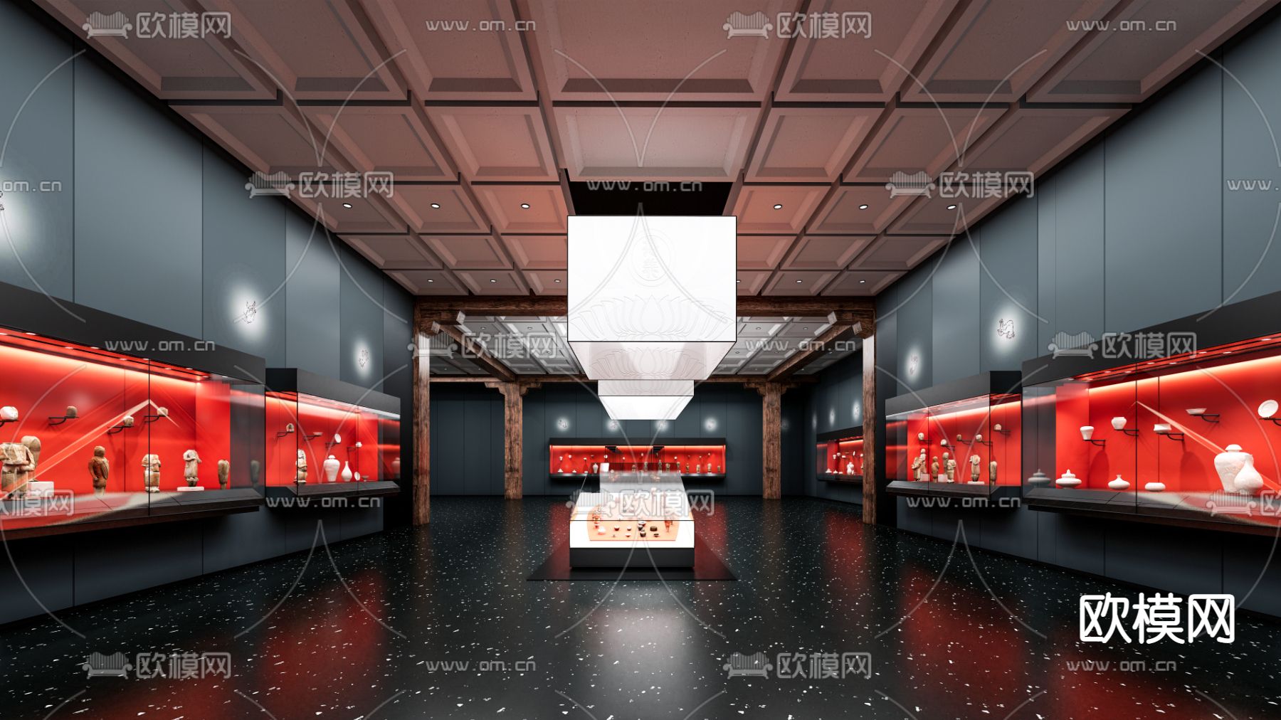 现代博物馆su模型
