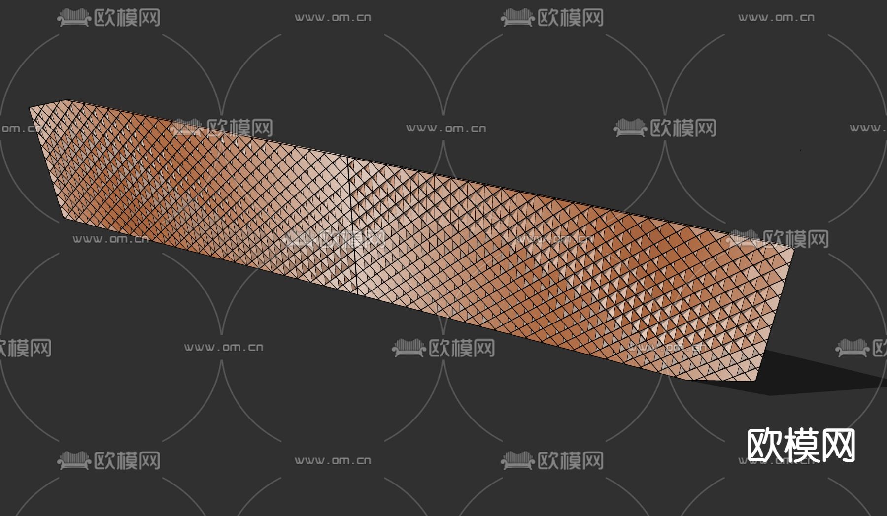 现代鳞片景墙su模型下载_ID12058373_sketchup模型下载-欧模网