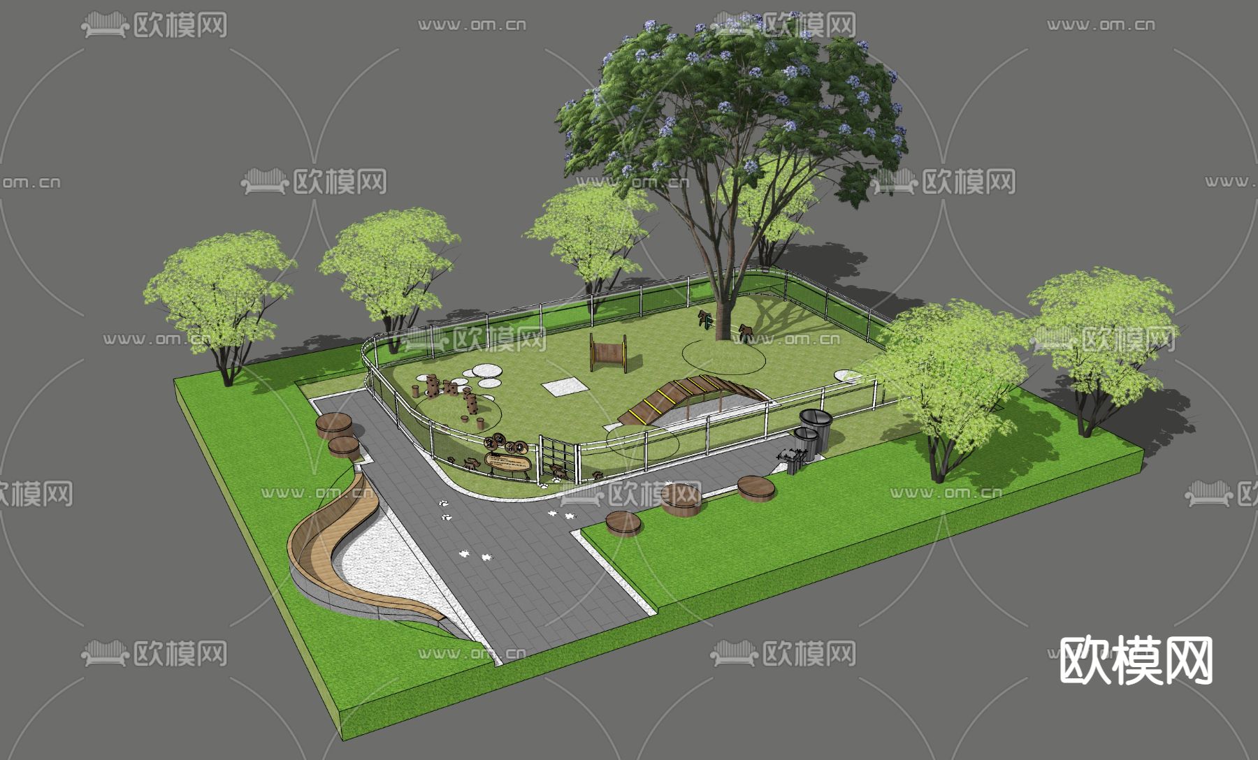 现代宠物乐园su模型下载（渲染图2）