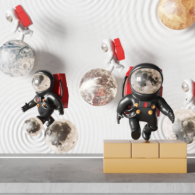  现代宇航员公仔su模型 