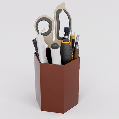  现代办公用品su模型 