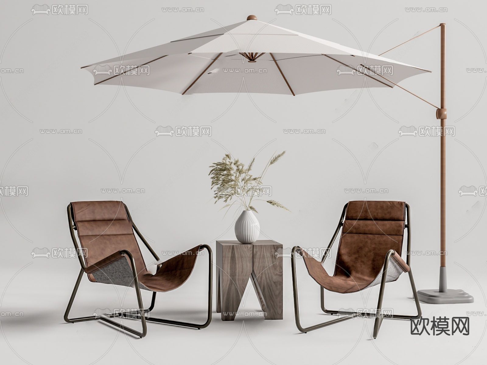 现代户外休闲椅子su模型下载（渲染图1）