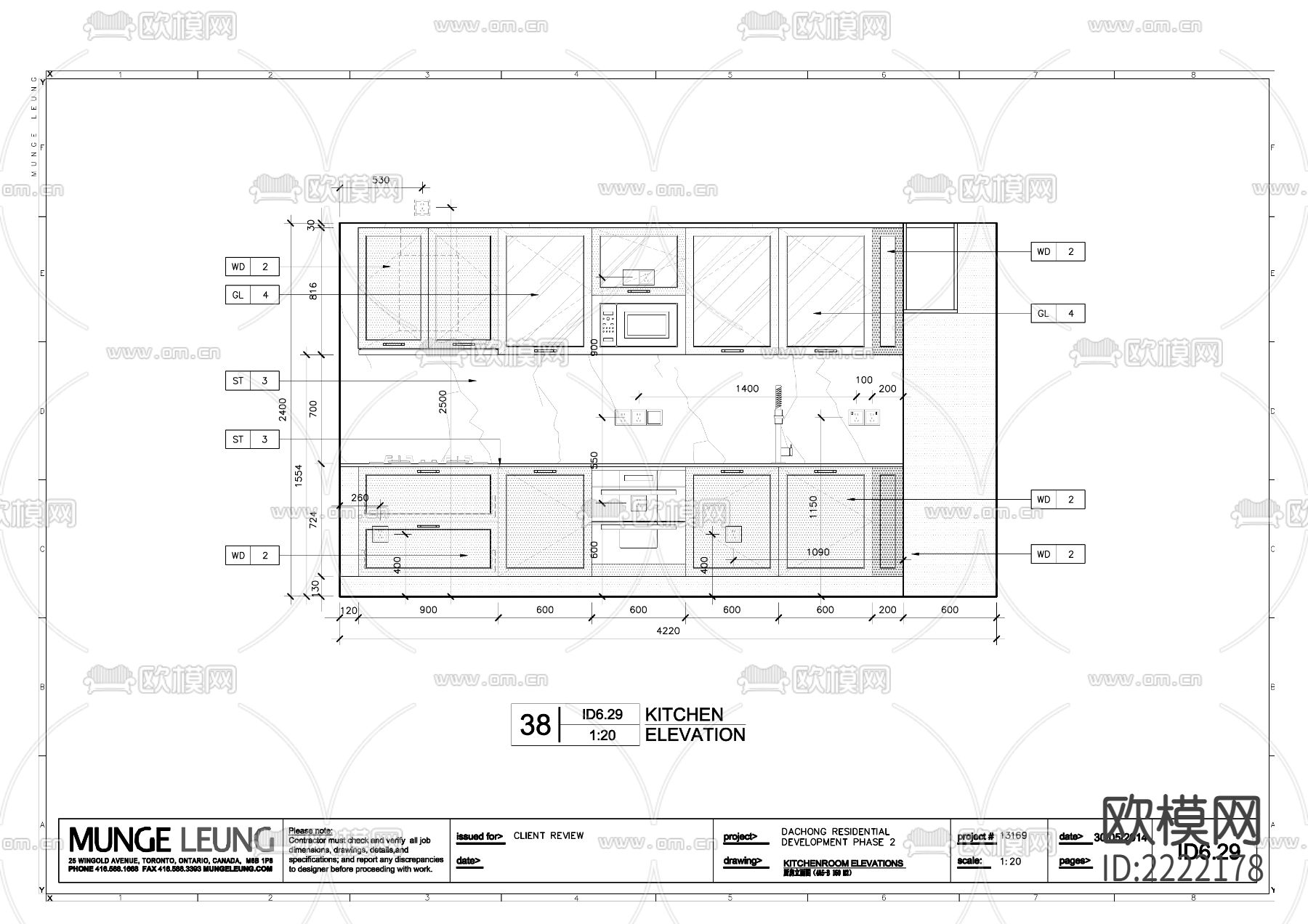 150㎡三居室现代样板间cad施工图下载（渲染图10）