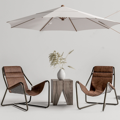  现代户外休闲椅子su模型 