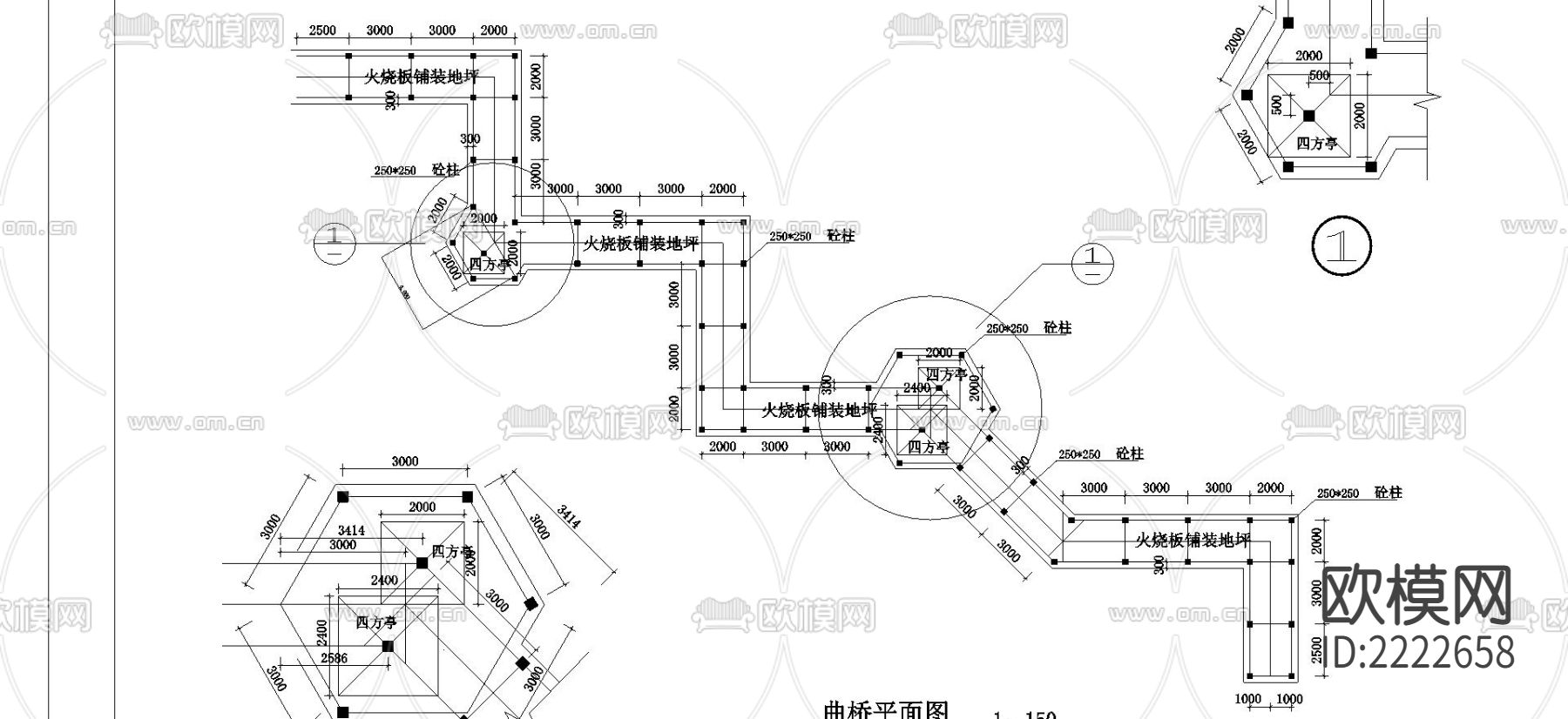 曲桥节点大样下载（渲染图1）