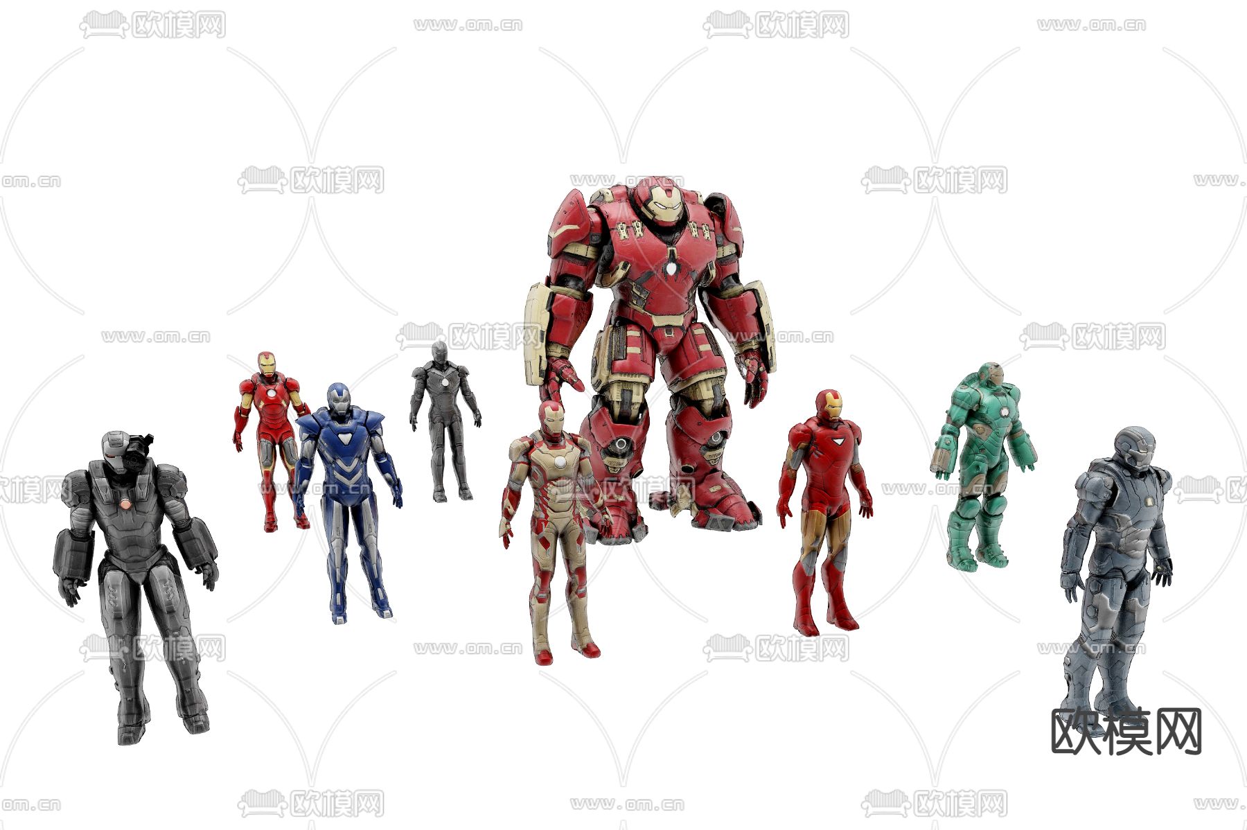 现代钢铁侠战衣3d模型下载
