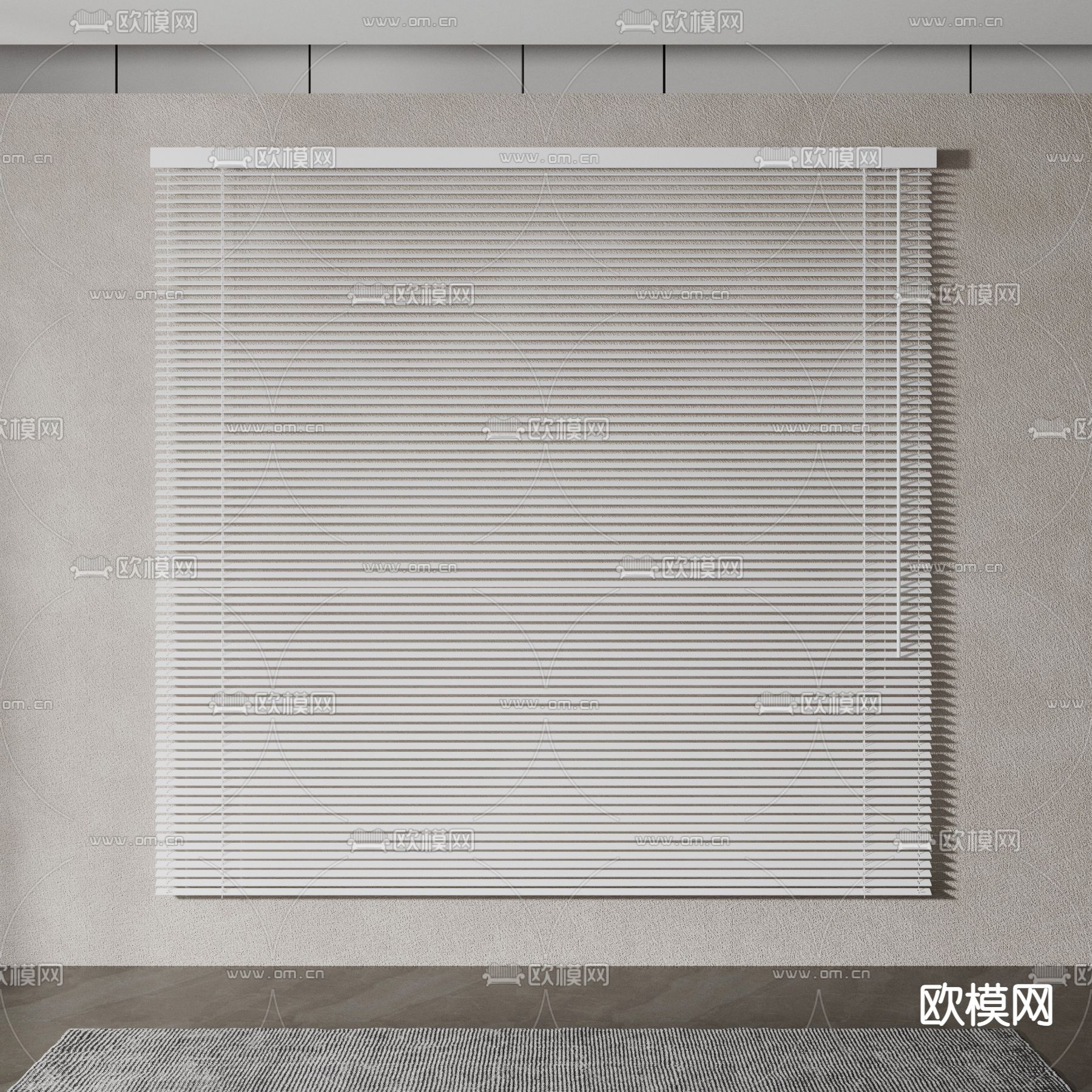 现代百叶帘3d模型下载_ID12064174_3dmax免费模型-欧模网