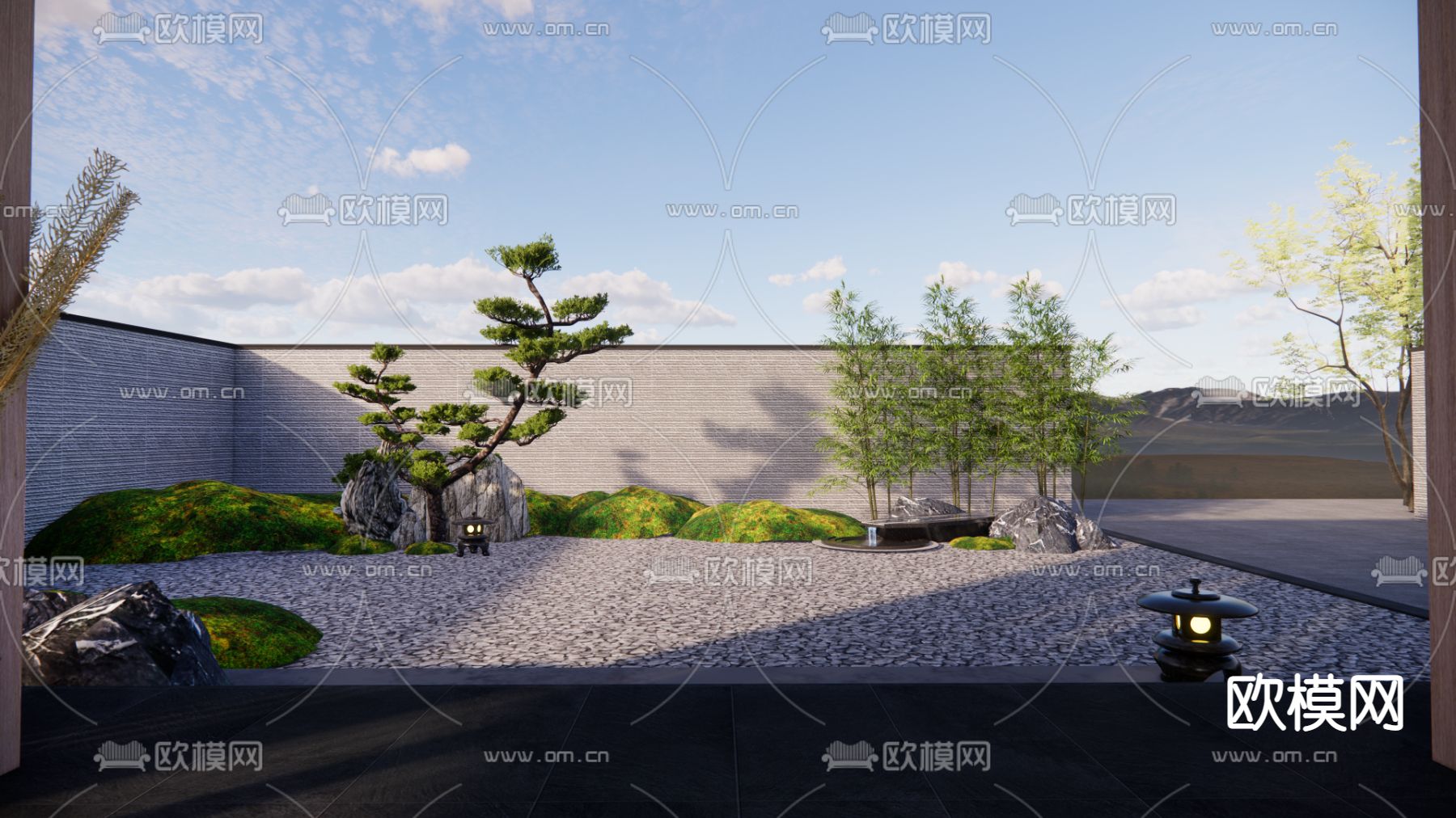 新中式凉亭su模型
