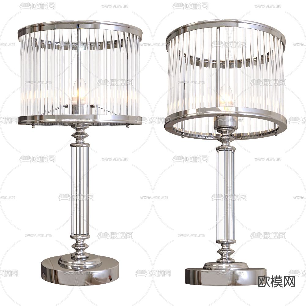 ZZOK 工业风金属台灯3d模型下载