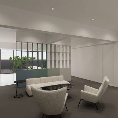  现代会客厅接待区su模型 