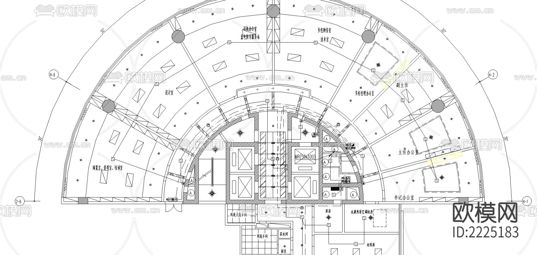 电气消防cad平面图下载（渲染图2）