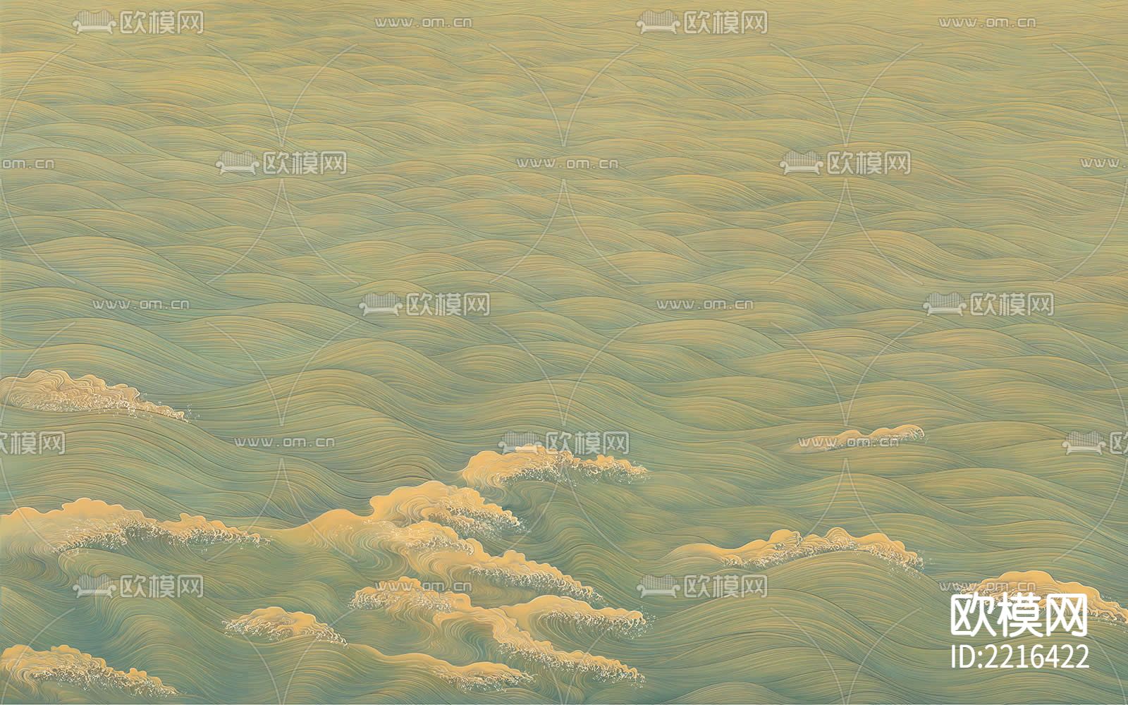 新中式海浪壁纸下载