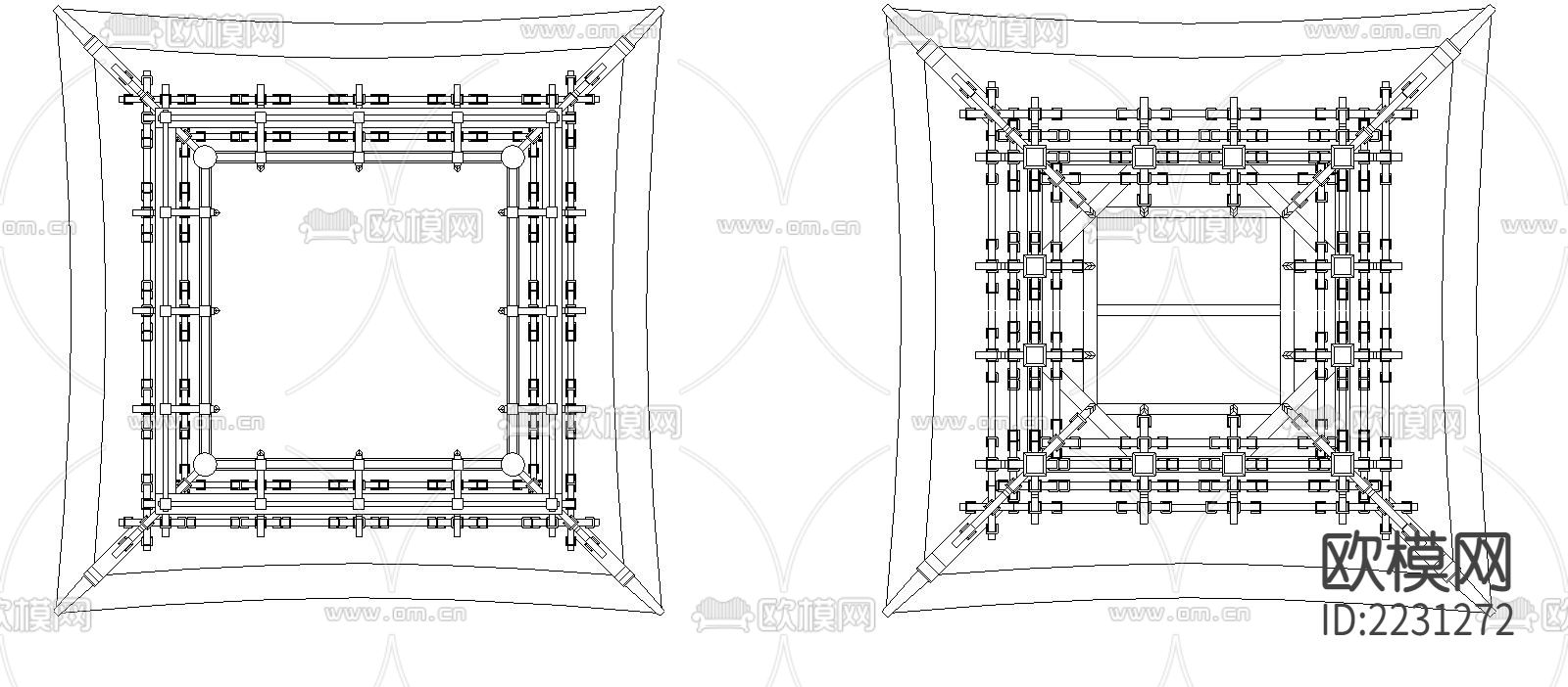 圣母殿cad施工图下载（渲染图5）