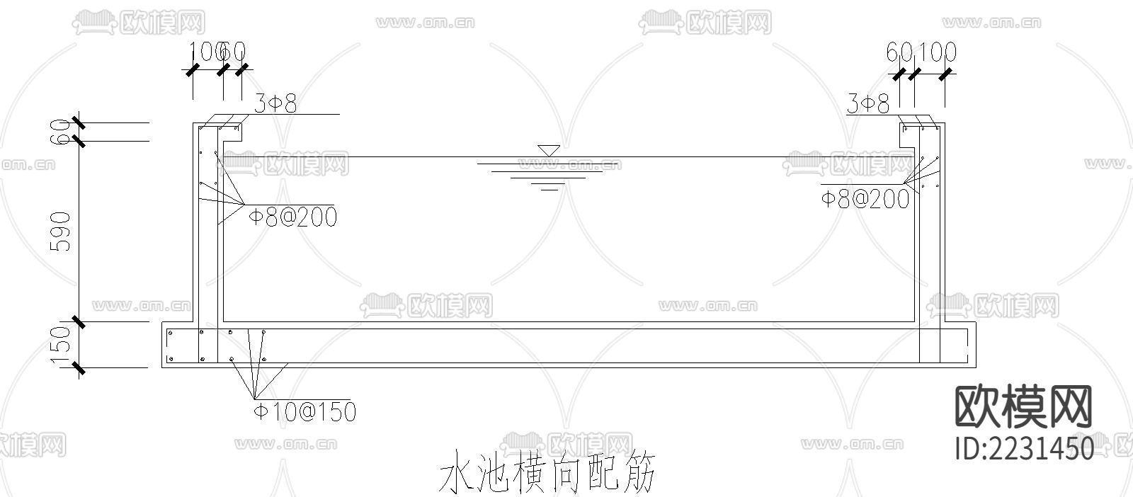廊架景墙cad施工图下载（渲染图9）