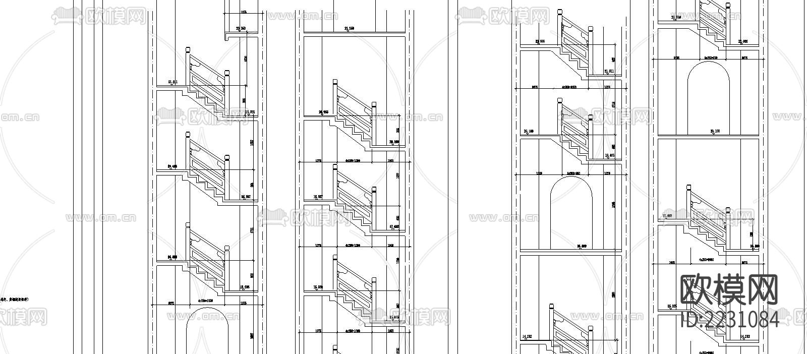 杉湖岛七层塔cad建施图下载（渲染图1）