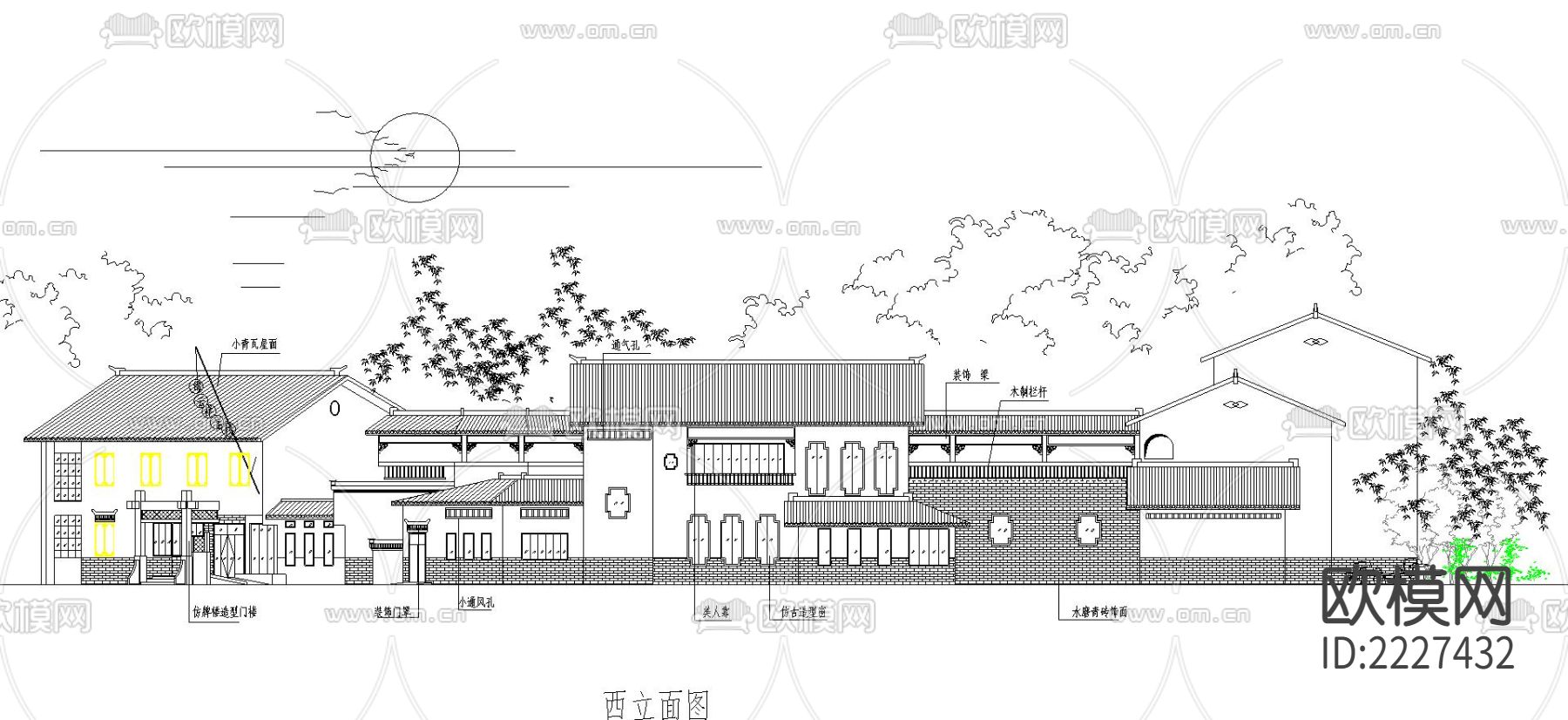 锦云祥客栈CAD施工图下载（渲染图2）