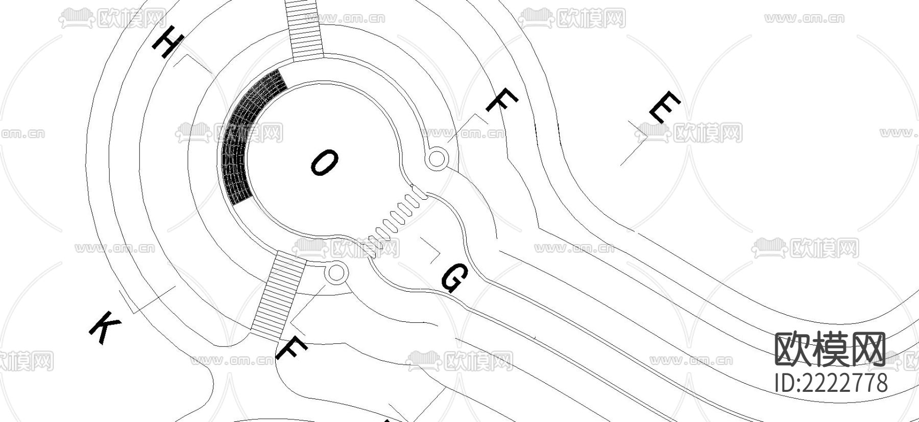 水渠CAD施工图下载（渲染图3）