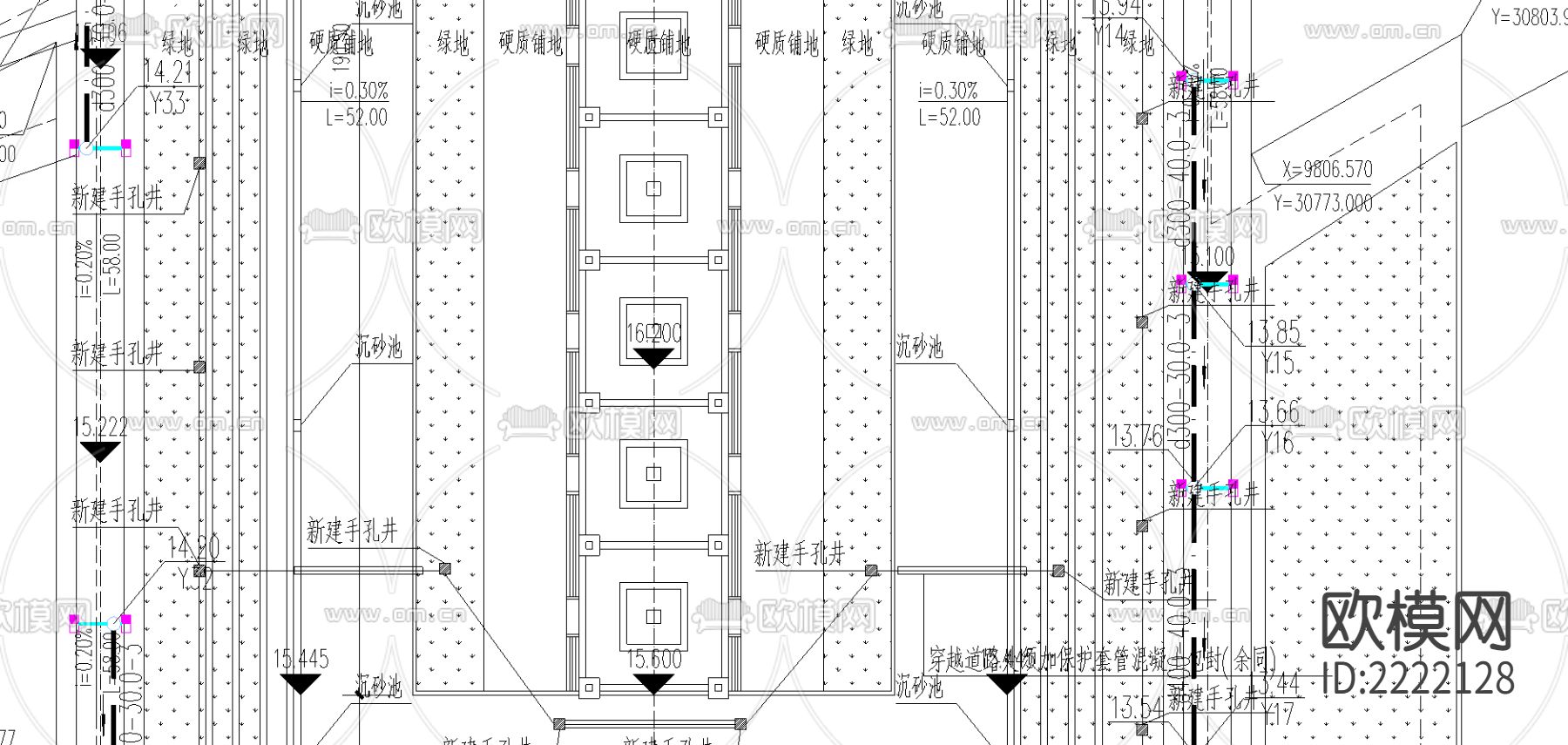 建施管线综合CAD总平面图下载（渲染图3）