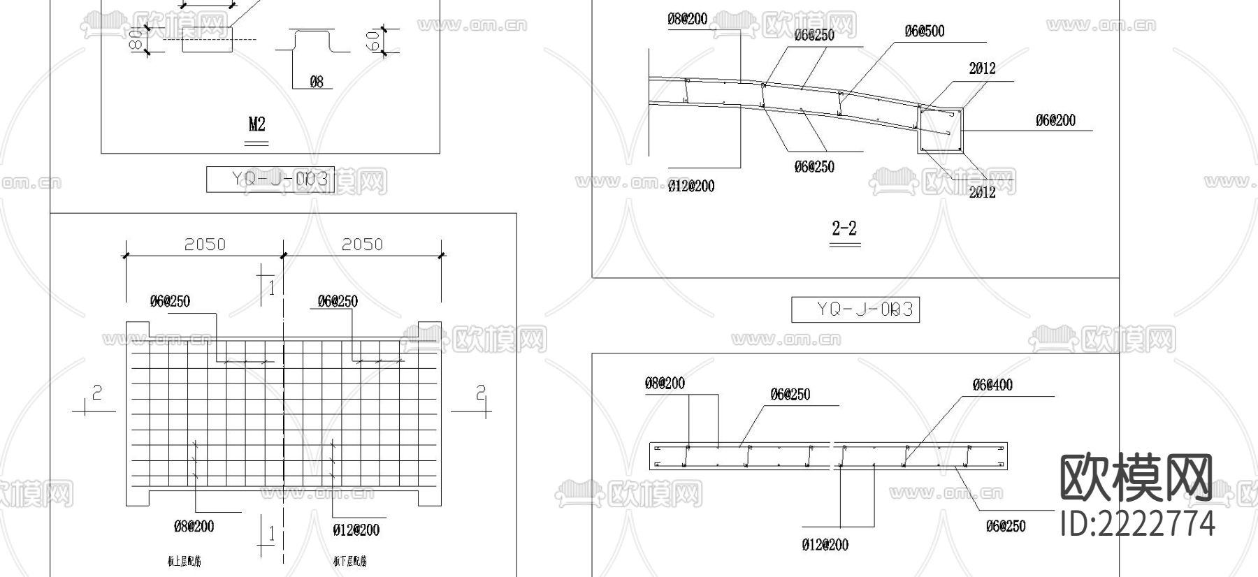 一套完整的园桥CAD施工图下载（渲染图1）