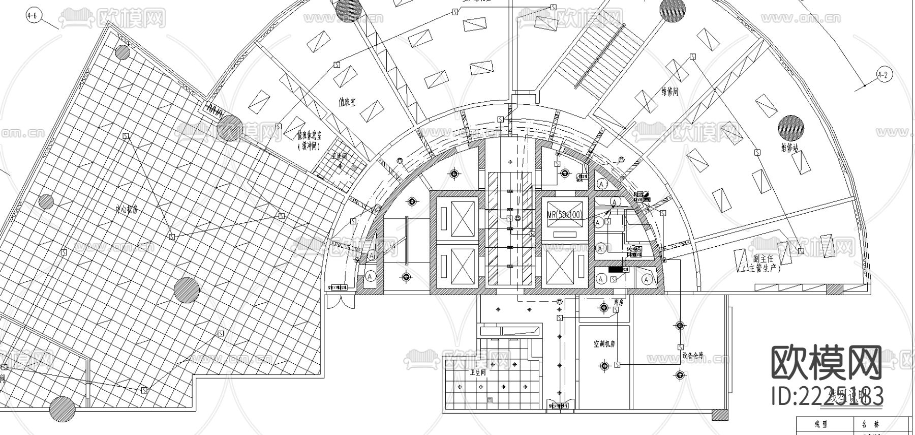 电气消防cad平面图下载（渲染图1）