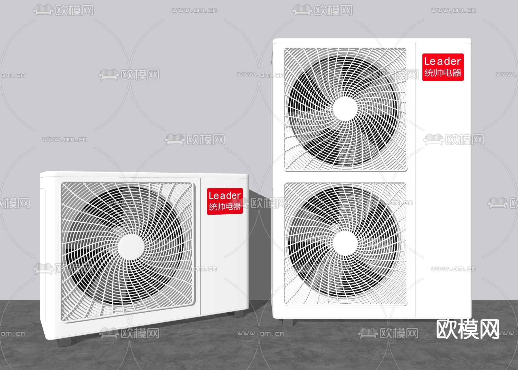 现代空调外机su模型下载（渲染图2）