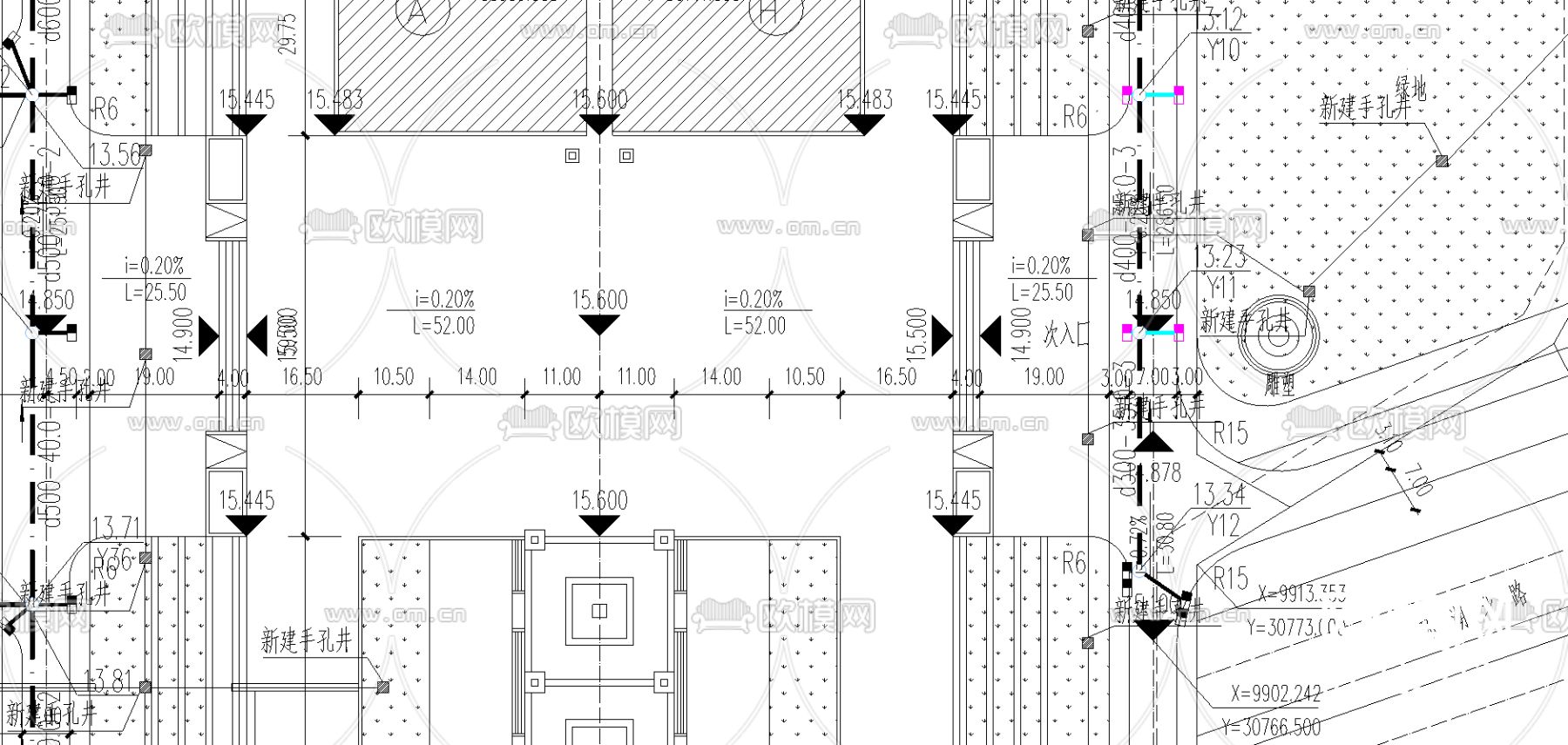 建施管线综合CAD总平面图下载（渲染图4）
