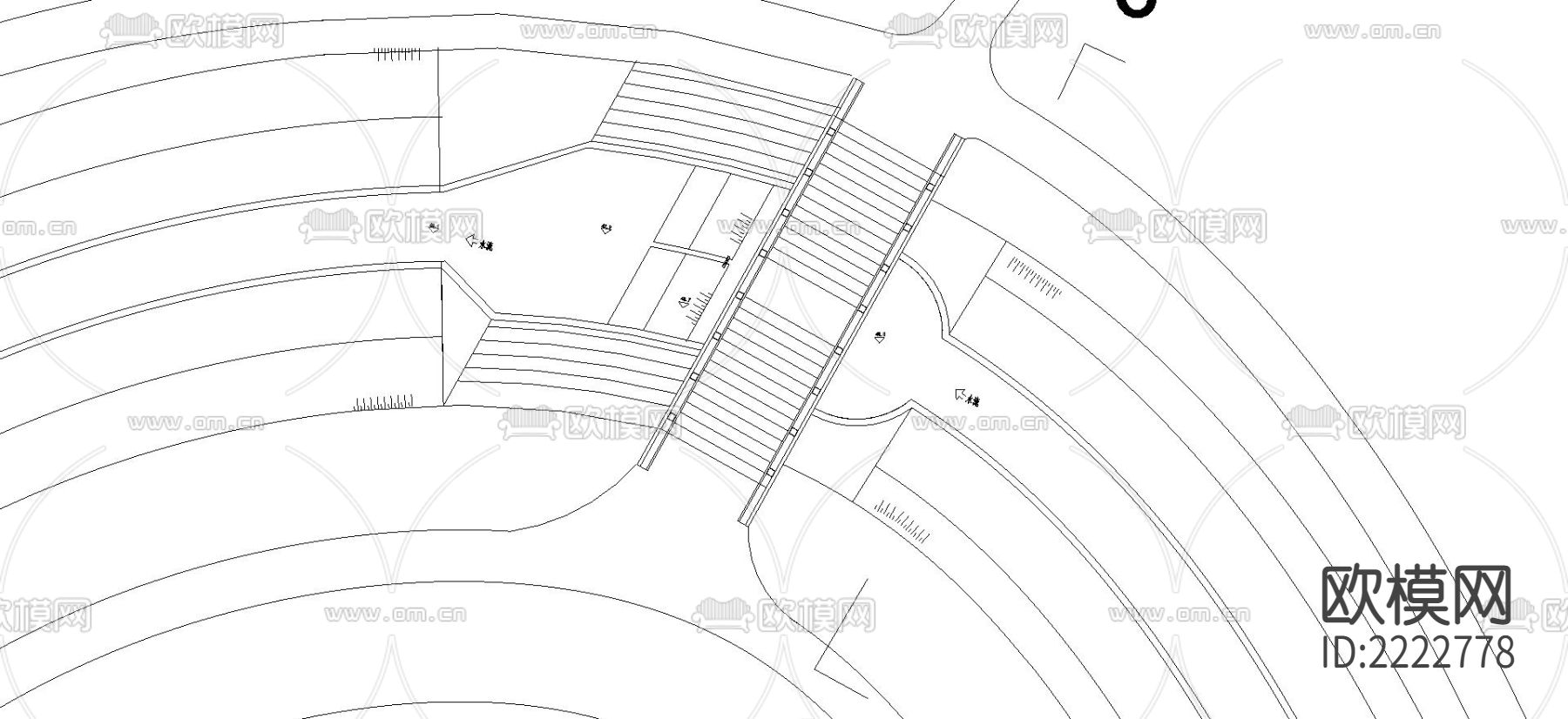 水渠CAD施工图下载（渲染图2）