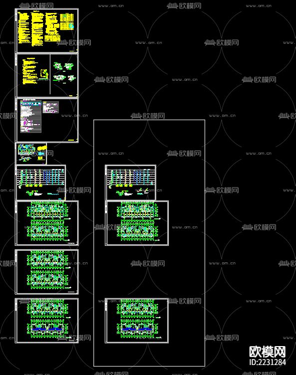 排水cad施工图下载（渲染图1）