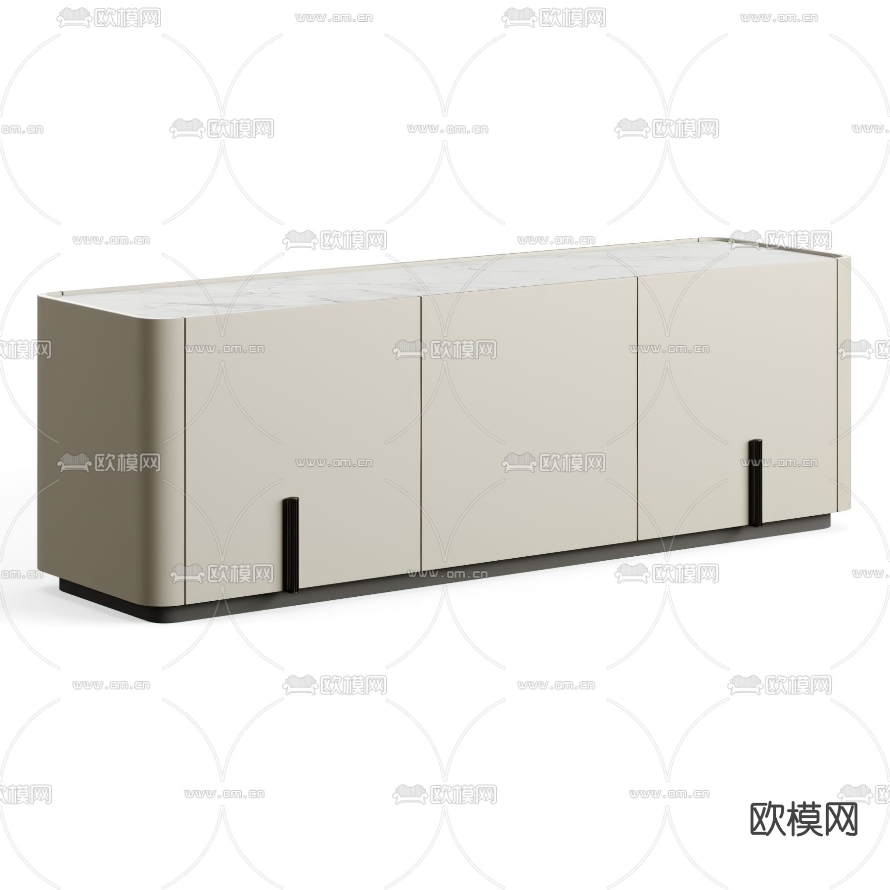 FENDI 现代烤漆边柜3d模型